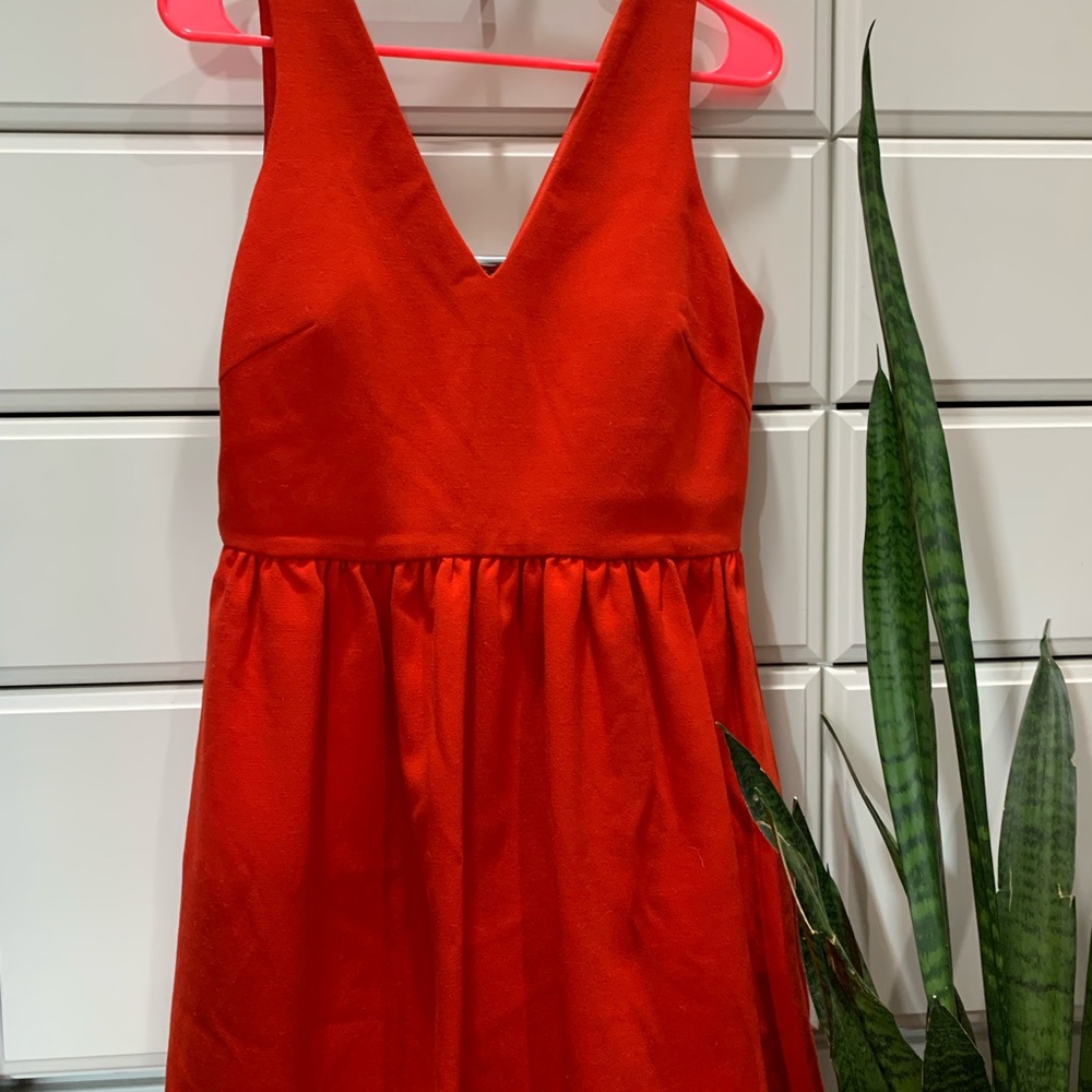 Red mini dress